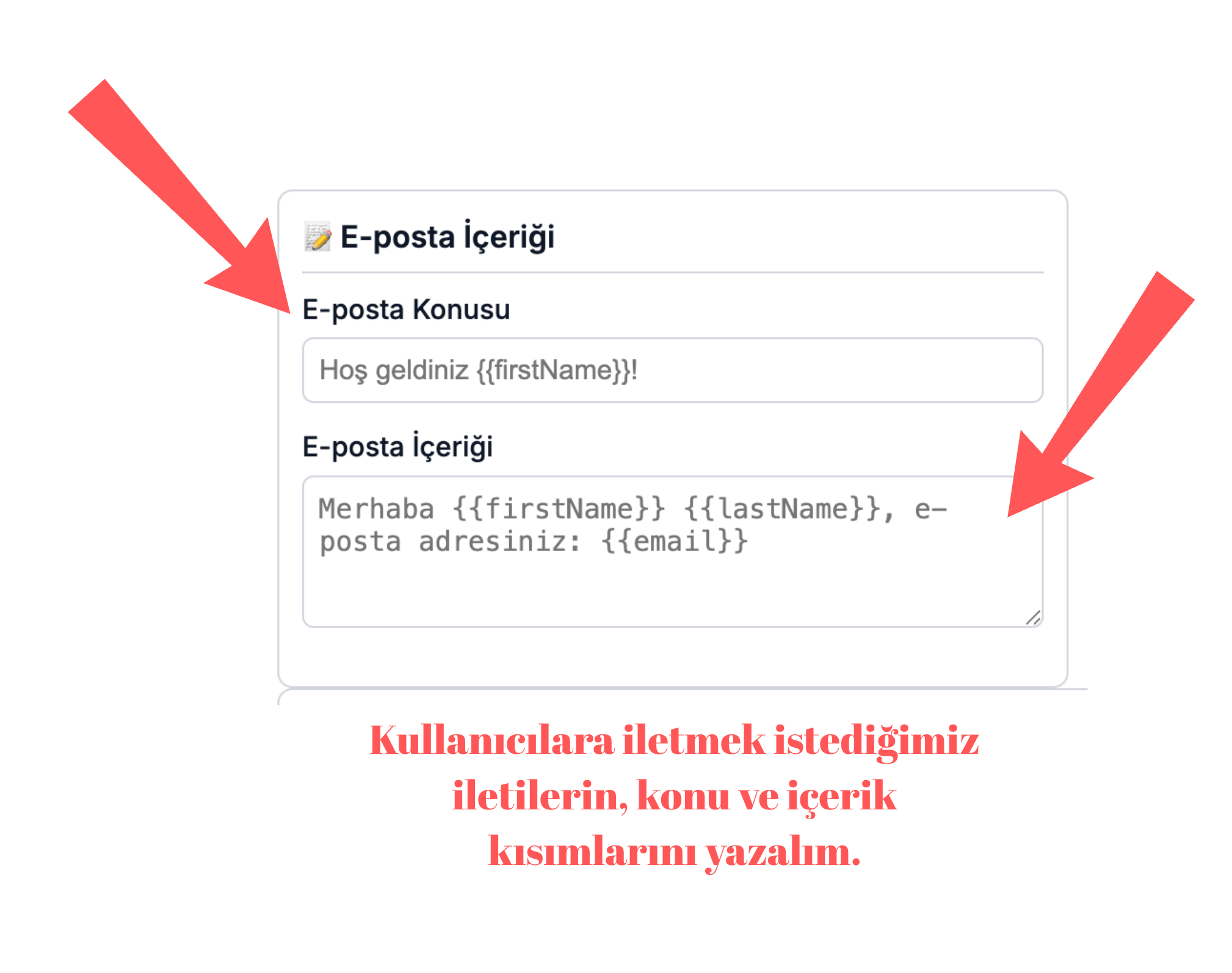 SMTP bilgileri girme